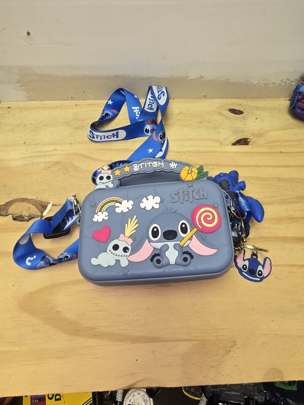 Kids Crossbody Bag – Cute Stitch Character Design. Bag And Keychain